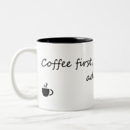 Kaffee Erwachsener Zweiter - Funny Coffee Zitat Zweifarbige Tasse