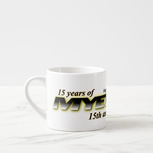 Kaffee (Espresso) Tasse MYETV - 15 Jahre (Links)