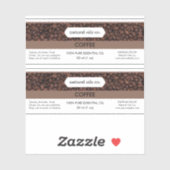 Kaffee Essenzielle Öle Duftflasche Etikett (Blatt)