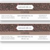 Kaffee Essenzielle Öle Duftflasche Etikett (Vorderseite)