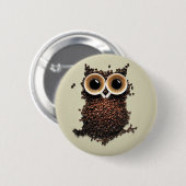 Kaffee-Eule Button (Vorne & Hinten)