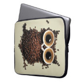 Kaffee-Eule Laptopschutzhülle (Vorderseite Links)