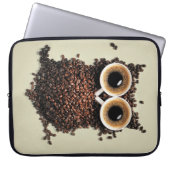 Kaffee-Eule Laptopschutzhülle (Vorderseite)