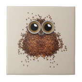 Kaffee-Eulen-Keramikfliese Fliese (Vorderseite)