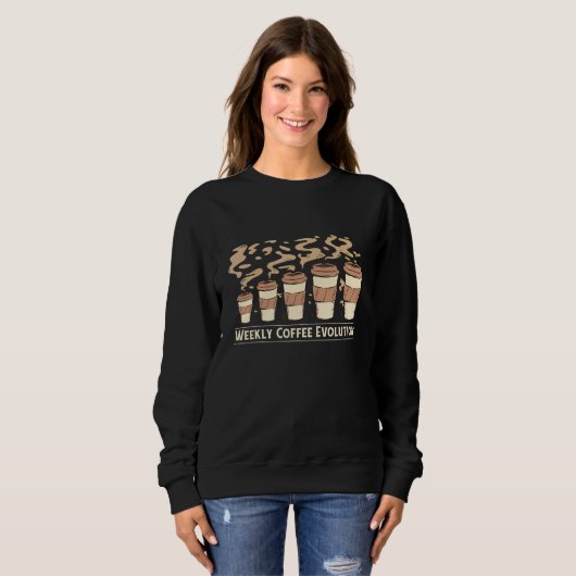 Kaffee Evolution Kaffee Sweatshirt (Vorne ganz)