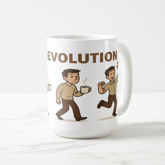 Kaffee Evolution - Morgenstimmung Tasse (VorderseiteRechts)