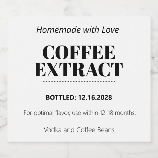 Kaffee-Extrakt Modern Label Aufkleber ZEX_001f (Einzelnes Label)