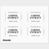 Kaffee-Extrakt Modern Label Aufkleber ZEX_001f (Blatt)