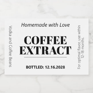 Kaffee-Extrakt Modern Label Aufkleber ZEX_001f