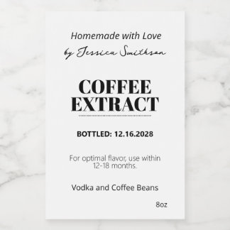 Kaffee-Extrakt modernes Etikett Aufkleber ZEX_001f