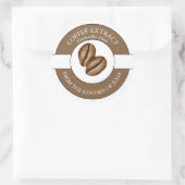 Kaffee-Extraktionssiegel Runder Aufkleber (Tasche)