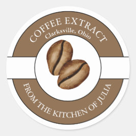 Kaffee-Extraktionssiegel Runder Aufkleber