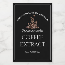 Kaffee-Extraktionssiegel Weinetikett