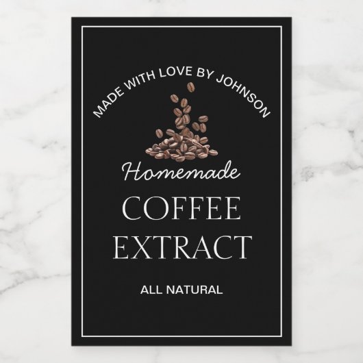 Kaffee-Extraktionssiegel Weinetikett (Einzelnes Label)