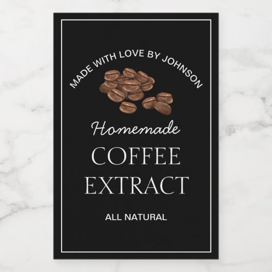 Kaffee-Extraktionssiegel Weinetikett (Einzelnes Label)