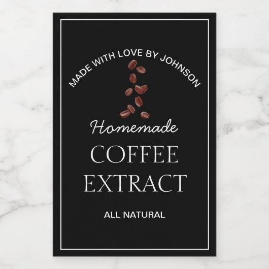 Kaffee-Extraktionssiegel Weinetikett (Einzelnes Label)
