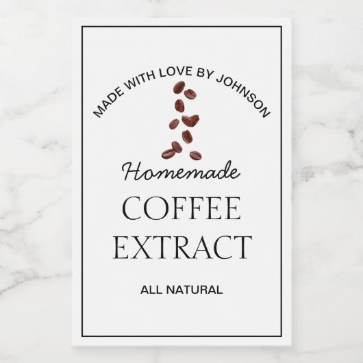 Kaffee-Extraktionssiegel Weinetikett (Einzelnes Label)