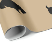 Kaffee-Farben-Schottischer-Terrier-Geschenkpapier Geschenkpapier (Rolleneckpunkt)