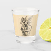 Kaffee Fee Schnapsglas (Vorderseite)