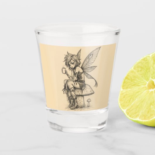 Kaffee Fee Schnapsglas (Vorderseite)
