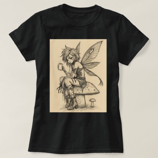 Kaffee Fee T-Shirt (Design vorne)