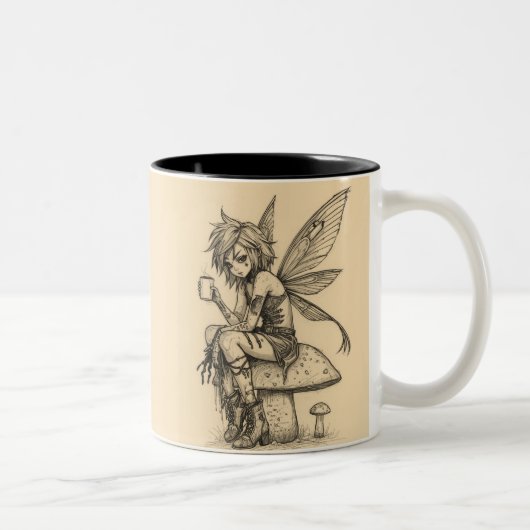 Kaffee Fee Zweifarbige Tasse (Rechts)