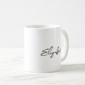 Kaffee-Fehler Elegante Vorlage für Ihren Skriptnam Kaffeetasse (VorderseiteRechts)