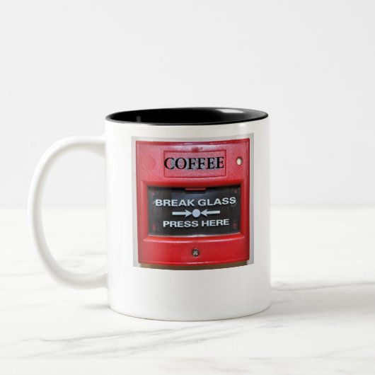 KAFFEE-FEUERSIGNAL ZWEIFARBIGE TASSE (Links)