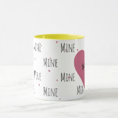 Kaffee Fiend Teetotaler "Mine" Herz Liebe Tasse (Zentrum)