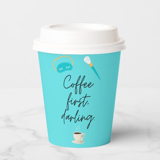 Kaffee First Darling Pappbecher (Vorderseite)