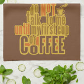 KAFFEE FIRST Küchenhandtuch Handtuch (Gefaltet)