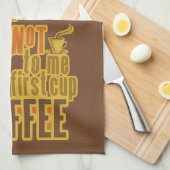 KAFFEE FIRST Küchenhandtuch Handtuch (Viertel Falte)