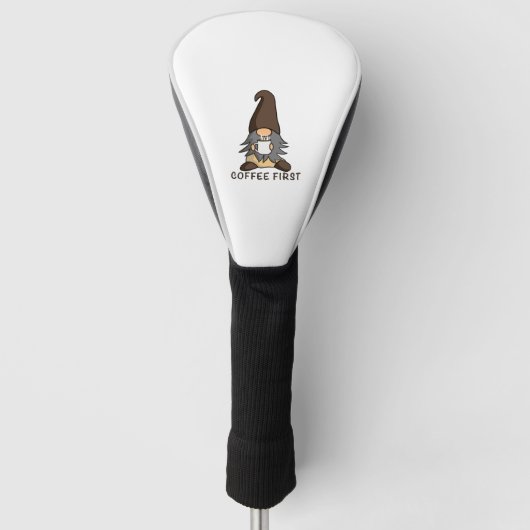 Kaffee First Magic Java Gnome Brown Garden Gnome Golf Headcover (Vorderseite)