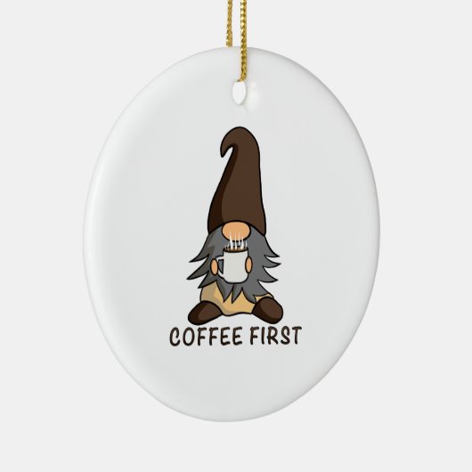 Kaffee First Magic Java Gnome Brown Garden Gnome Keramik Ornament (Rechts)