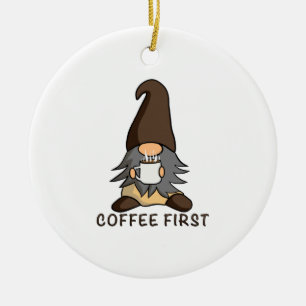 Kaffee First Magic Java Gnome Brown Garden Gnome Keramik Ornament