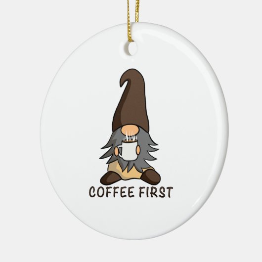 Kaffee First Magic Java Gnome Brown Garden Gnome Keramik Ornament (Links)