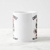 Kaffee First Meme Jumbo-Tasse (Vorderseite)