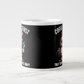 Kaffee First Meme Jumbo-Tasse (Vorderseite)