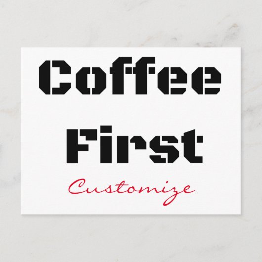 Kaffee First Thunder_Cove Postkarte (Vorderseite)