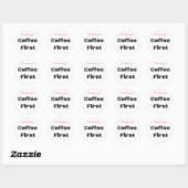 Kaffee First Thunder_Cove Runder Aufkleber (Blatt)