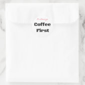 Kaffee First Thunder_Cove Runder Aufkleber (Tasche)
