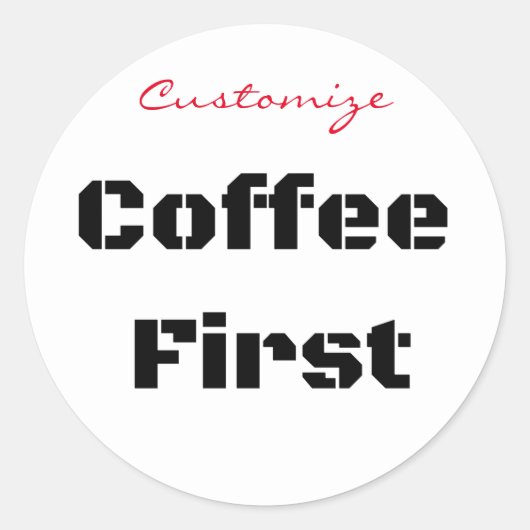 Kaffee First Thunder_Cove Runder Aufkleber (Vorderseite)