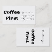 Kaffee First Thunder_Cove Visitenkarte (Vorne/Hinten)