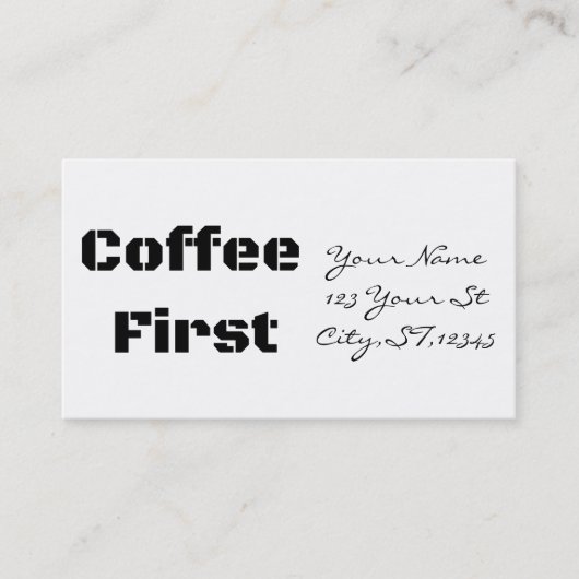 Kaffee First Thunder_Cove Visitenkarte (Vorderseite)