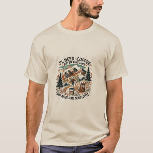 Kaffee-Fix für Hiker - T - Shirt für Wandern und A