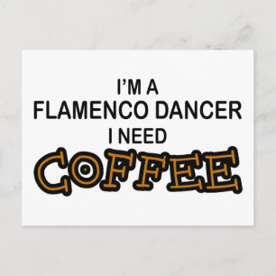 Kaffee - Flamenco Postkarte