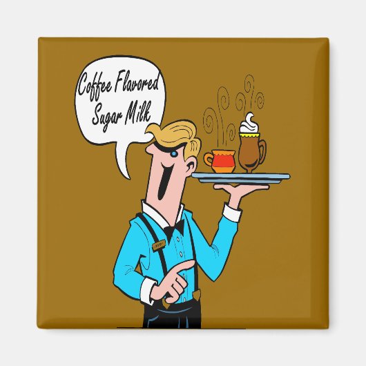 Kaffee Flavored Zucker Milch Magnet (Vorne)