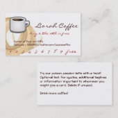 Kaffee-Fleck-Logo-Getränk-Durchschlag Liorah Treuekarte (Vorne/Hinten)