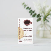 Kaffee-Fleck und Schalen-Getränk-Lochkarte Treuekarte (Stehend Vorderseite)