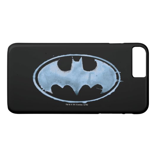 Kaffee-Fledermaus-Symbol - Blau Case-Mate iPhone Hülle (Rückseite (Horizontal))